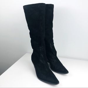 Donald J. Pliner Black Jokla Stretch Boots